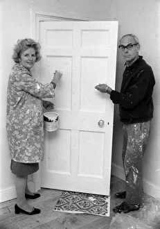 Margaret Thatcher spent the weekend in the country with her husband Dennis decorating Margaret Thatcher spent the weekend in the country with her husband Dennis decorating