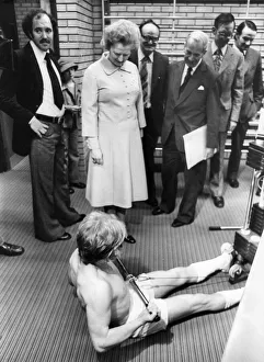 Margaret Thatcher visits Eldon Square sport centre, Newcastle Margaret Thatcher visits Eldon Square sport centre, Newcastle