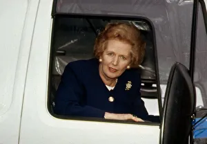 Margaret Thatcher visits the Volvo Truck plant in Irvine, North Ayrshire Margaret Thatcher visits the Volvo Truck plant in Irvine, North Ayrshire