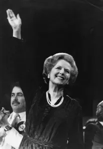 Margaret Thatcher waving after speech during election campaign - June 1983 Margaret Thatcher waving after speech during election campaign - June 1983