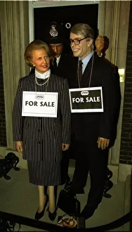 Margaret Thatcher waxworks dummy 6th October 1997 and John Major The final proof that Margaret Thatcher waxworks dummy 6th October 1997 and John Major The final proof that