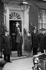 Margaret Thatcher wins 1979 General Election New Prime Minister outside No 10 Margaret Thatcher wins 1979 General Election New Prime Minister outside No 10