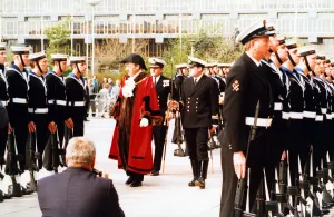 To mark HMS Jupiter's final visit to Middlesbrough, Mayor Councillor Eddie Bolland To mark HMS Jupiter's final visit to Middlesbrough, Mayor Councillor Eddie Bolland