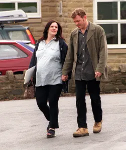 Mark Jordan actor in the TV Prog Heartbeat with his heavily pregnant wife Siobhan Mark Jordan actor in the TV Prog Heartbeat with his heavily pregnant wife Siobhan