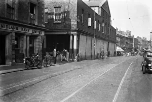 Market House with blinds down in Uxbridge High Street, Greater London. Circa 1930 Market House with blinds down in Uxbridge High Street, Greater London. Circa 1930