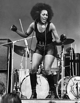 Marsha Hunt actress of the musical Hair performs at the pop festival on the Isle of Wight Marsha Hunt actress of the musical Hair performs at the pop festival on the Isle of Wight