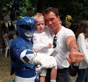 Martin Kemp of Spandau Ballet fame with his two year old son Roman pictured with a Power Martin Kemp of Spandau Ballet fame with his two year old son Roman pictured with a Power