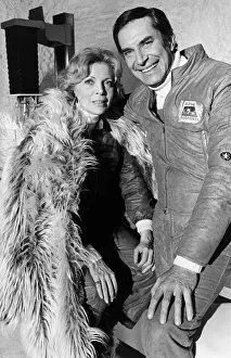 Martin Landau American actor with wife Barbara Bain 1974 in TV show Space Martin Landau American actor with wife Barbara Bain 1974 in TV show Space