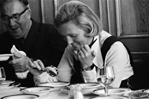 Mary Berry taste testing mince and crisps. 18th October 1977 Mary Berry taste testing mince and crisps. 18th October 1977