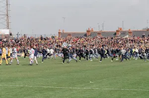 The last match played by Reading Football at Elm Park, a 0-1 home defeat to Norwich City The last match played by Reading Football at Elm Park, a 0-1 home defeat to Norwich City