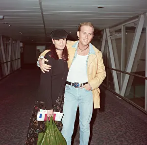 Matt Goss from the pop group Bros, and his girlfriend, model Melanie Sykes arrive Matt Goss from the pop group Bros, and his girlfriend, model Melanie Sykes arrive