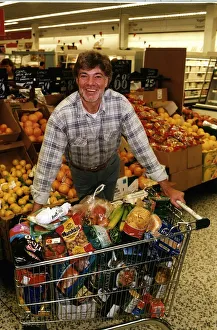 Matthew Kelly TV Presenter with food shopping Matthew Kelly TV Presenter with food shopping