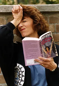 Maureen Lipman actress in dramatic pose while reading her book Thank you for having me Maureen Lipman actress in dramatic pose while reading her book Thank you for having me