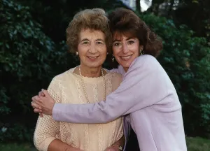 Maureen Lipman actress with her mother December 1989 Maureen Lipman actress with her mother December 1989