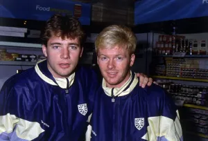 Maurice Johnston at airport with Ally McCoist June 1988 Maurice Johnston at airport with Ally McCoist June 1988