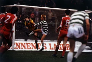 Maurice Johnston & Pat Bonner clear ball from area 1985 Maurice Johnston & Pat Bonner clear ball from area 1985