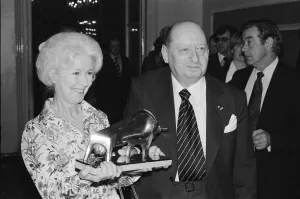 Media Mogul Lew Grade at the the Royal Television Society annual awards ceremony at Media Mogul Lew Grade at the the Royal Television Society annual awards ceremony at