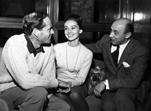 Mel Ferrer and Audrey Hepburn with Donald Zec Mel Ferrer and Audrey Hepburn with Donald Zec