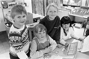 These four Meltham County Primary School children are part of a larger group studying These four Meltham County Primary School children are part of a larger group studying