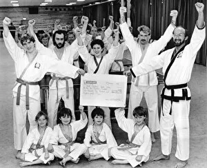 Images Dated 15th January 1986: Members of Coventry and Rugby Korean karate clubs had a smashing time raising cash for
