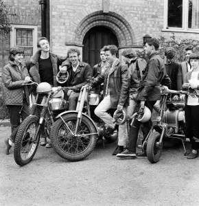 Members of the Hatfield Youth Club Dare Devil Riders. The club members meet outside Members of the Hatfield Youth Club Dare Devil Riders. The club members meet outside