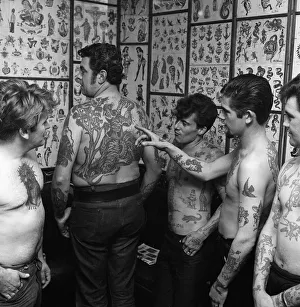 Members of a tattoo club. 23rd October 1965 Members of a tattoo club. 23rd October 1965