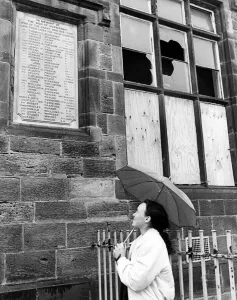 A memorial to Cleveland's war heroes as been left to rack A memorial to Cleveland's war heroes as been left to rack
