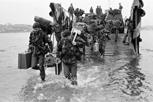 Images Dated 13th July 1982: The men of the 29th Marine Commando Royal Artillery return from the Falklands