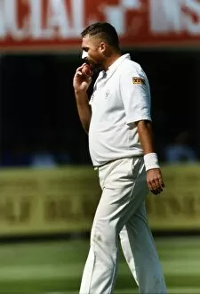 Images Dated 24th May 1993: Merv Hughes during the one day test match at Lords