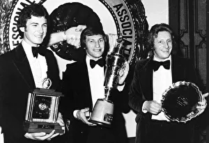 Mervyn Day football goalkeeper wins award at a PFA Dinner with Denis Law Mervyn Day football goalkeeper wins award at a PFA Dinner with Denis Law
