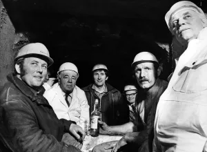 Metro tunnel breaking - John Thorkildson (2nd right) with foreman Les Robinson Metro tunnel breaking - John Thorkildson (2nd right) with foreman Les Robinson