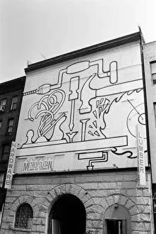 Metropolitan Lumber & Hardware on Spring Street in Soho in New York City with artwork Metropolitan Lumber & Hardware on Spring Street in Soho in New York City with artwork