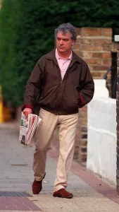 Michael Angelis Actor returns to his house with the Sunday paper Michael Angelis Actor returns to his house with the Sunday paper