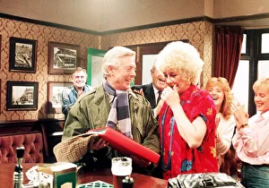 Michael Aspel TV Presenter of This is your Life surprising Liz Dawn of coronation street Michael Aspel TV Presenter of This is your Life surprising Liz Dawn of coronation street