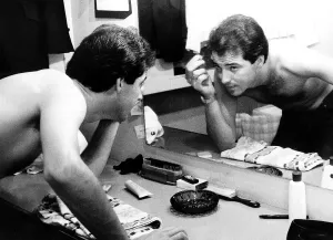Michael Barrymore in his changing room as he prepares for his Summer season in Great Michael Barrymore in his changing room as he prepares for his Summer season in Great
