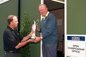 Images Dated 14th July 1997: Michael Bonnallack receiving trophy at Troon July 1997 Bonnallack the Royal