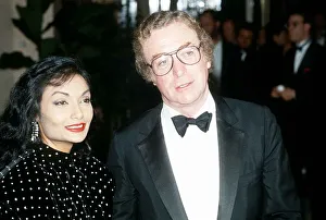 Michael Caine Actor with his wife Shakira in Hollywood March 1986 Michael Caine Actor with his wife Shakira in Hollywood March 1986