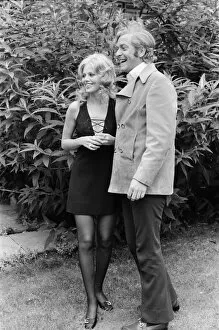 Images Dated 20th July 1970: Michael Caine and Britt Ekland pictured together, on day one of shooting Michael