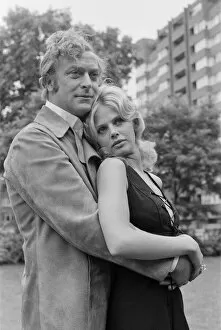Images Dated 20th July 1970: Michael Caine and Britt Ekland pictured together, on day one of shooting Michael