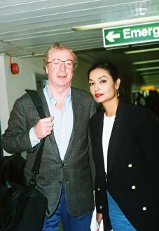 Michael Caine Film Actor with his wife at London Airport Michael Caine Film Actor with his wife at London Airport