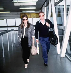 Michael Caine and Jackie Collins on their way to Los Angeles September 1985 Michael Caine and Jackie Collins on their way to Los Angeles September 1985