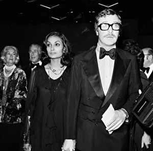 Michael Caine and wife Shakira at the Premiere of Gold 5th September 1974 Michael Caine and wife Shakira at the Premiere of Gold 5th September 1974