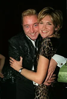 Michael Flatley Dancer March 98 With arms round tv prsenter Anthea Turner at Michael Flatley Dancer March 98 With arms round tv prsenter Anthea Turner at