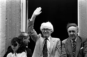 MICHAEL FOOT AT THE DURHAM MINERS GALA IN 1982 MICHAEL FOOT AT THE DURHAM MINERS GALA IN 1982