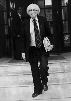 Images Dated 29th March 1979: Michael Foot leaving Transport House headquarters of the Transport