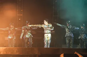 Michael Jackson seen here on stage in Prague. 8th September 1996 Michael Jackson seen here on stage in Prague. 8th September 1996