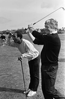 Images Dated 13th May 1992: Michael Parkinson on the fairway at The Royal Liverpool Golf Club, Wirral