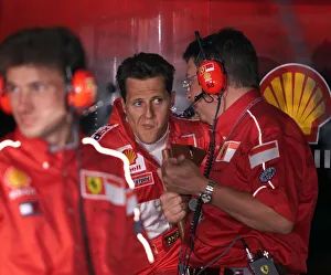 Michael Schumacher during first practice at Silverstone before the British Grand Prix Michael Schumacher during first practice at Silverstone before the British Grand Prix