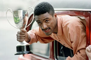 Images Dated 22nd May 1989: Michael Watson with the British Commonwealth middleweight trophy after defeating Nigel