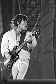 Images Dated 23rd June 1982: Mick Jagger of The Rolling Stones in concert at St James Park Newcastle, United Kingdom